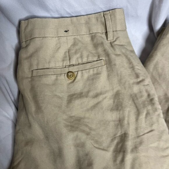 Banana Republic Mens Pants sz Waist 33x30 insm Tan Khakis Chinos Cotton Stretch - Picture 3 of 6